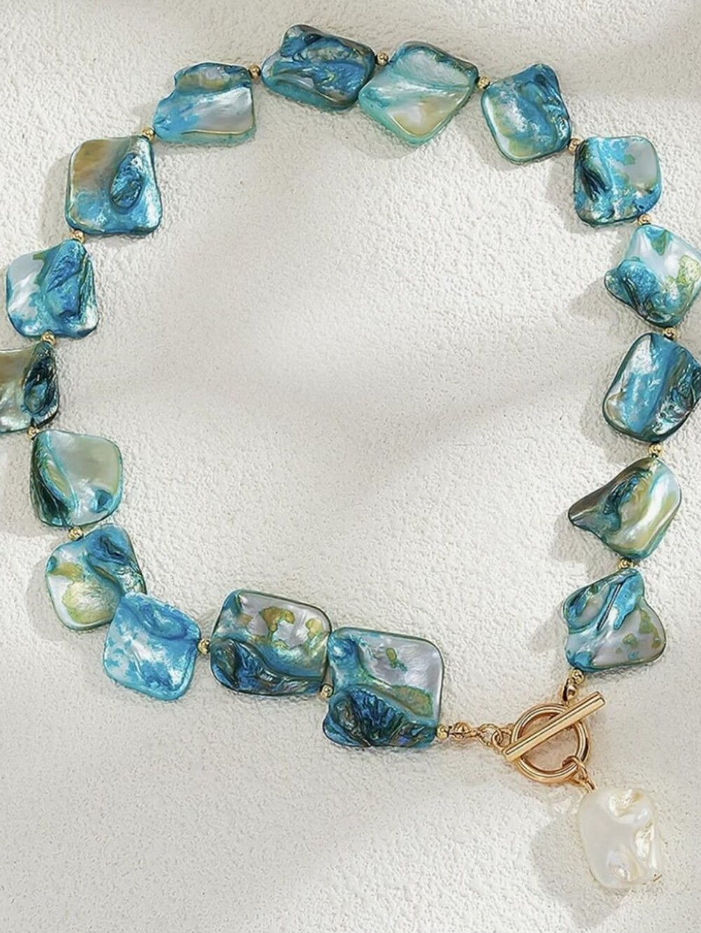 Seashell Pearl Choker Necklace